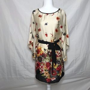 Allen B Floral Kimono Dress
